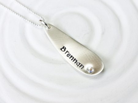 Elongated Teardrop Pendant | Sterling Silver Mother s Necklace Supply