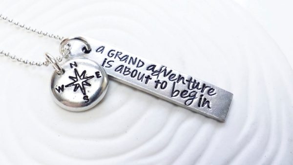 A Grand Adventure is About to Begin Necklace | Motivational Gift Online now