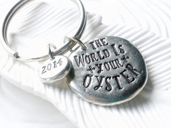 The World Is Your Oyster | Pebble Keychain Cheap