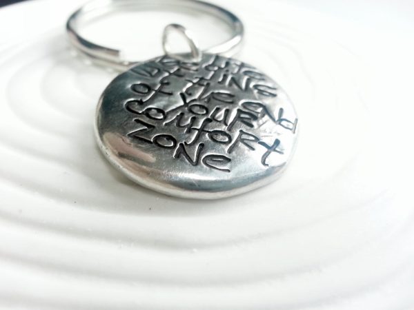 Life Begins at the End of Your Comfort Zone | Pebble Keychain For Discount