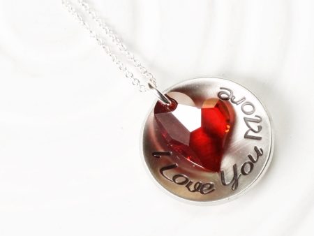 I Love You More | Red Swarovski Heart Necklace Online Sale