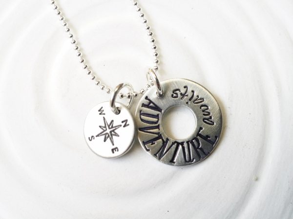 Adventure Awaits | Compass Necklace | Motivational Gift Online Sale