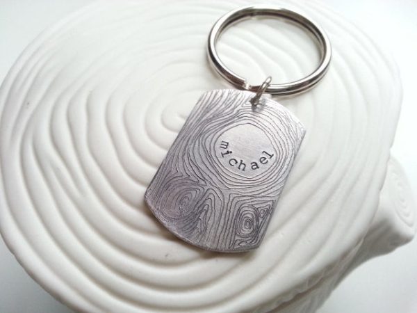 Wood Grain Keychain | Groomsman s Gift Online Sale