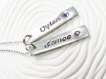 Birthstone Mother s Necklace | Script Name Tag Necklace For Discount