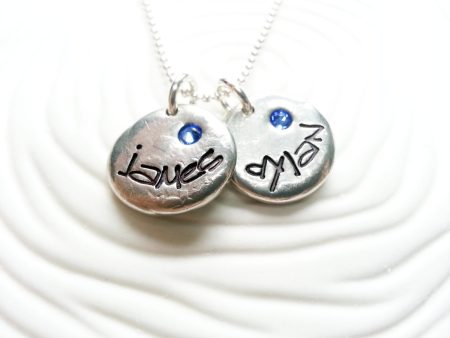 Graffiti Name Necklace | Two Name Mother s Necklace Sale