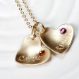 Birthstone Heart Necklace | Mother s Name Necklace Online Sale