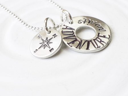 Adventure Awaits | Compass Necklace | Motivational Gift Online Sale