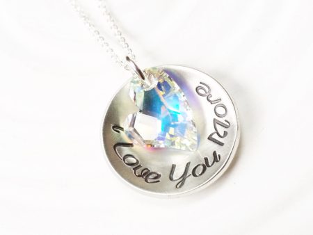 I Love You More | Crystal Heart Necklace Online Hot Sale