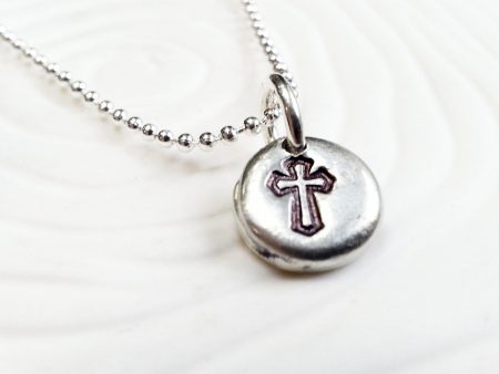 Cross Necklace | Crucifix Jewelry | Pebble Necklace Sale