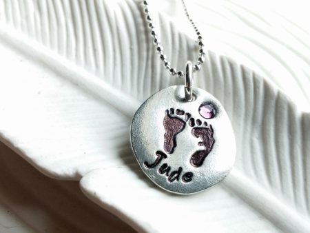 Baby Feet Necklace | Birthstone Mother s Necklace Online Sale