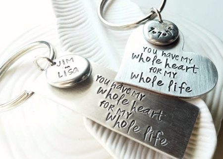 You Have My Whole Heart For My Whole Life Keychain Set | Single or Pair of Keychains Discount