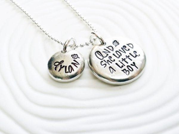 And She Loved A Little Boy Necklace | Giving Tree Quote | Shell Silverstein Quote Online