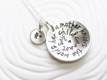 A Mother Knows The Words Her Child Cannot Say Necklace | Motivational Gift Sale