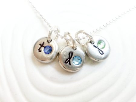 Birthstone Initial Necklace | Mother s Necklace Cheap