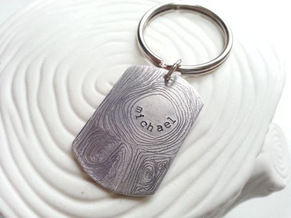 Wood Grain Keychain | Groomsman s Gift Online Sale