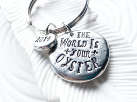 The World Is Your Oyster | Pebble Keychain Cheap