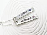 Birthstone Mother s Necklace | Script Name Tag Necklace For Discount