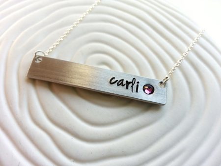 Birthstone Bar Necklace | Mother s Necklace Sale