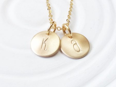 Gold Tone Initial Necklace | Whimsical Initial Charms For Cheap