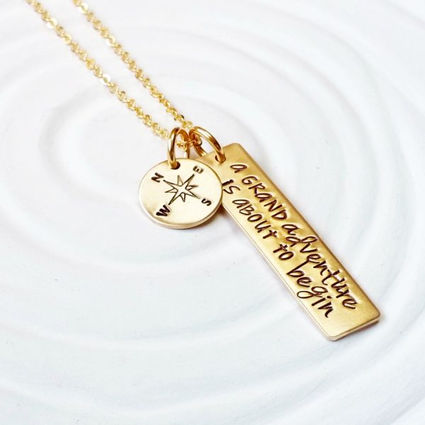 A Grand Adventure is About to Begin | Gold Tone | Inspirational Jewelry on Sale