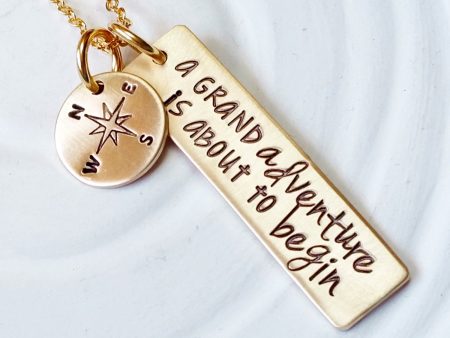 A Grand Adventure is About to Begin | Gold Tone | Inspirational Jewelry on Sale