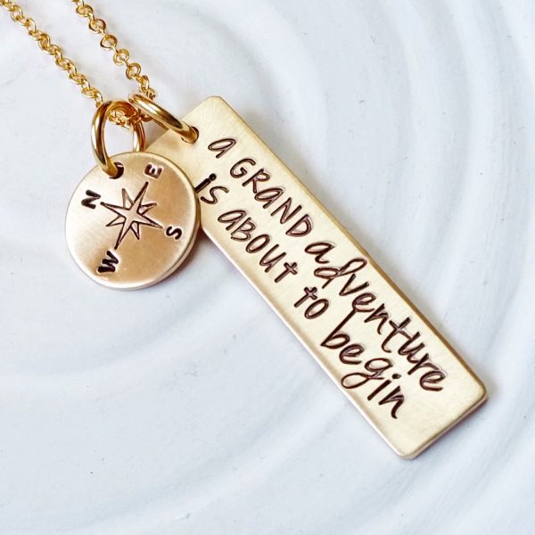 A Grand Adventure is About to Begin | Gold Tone | Inspirational Jewelry on Sale