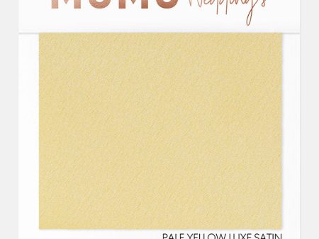 Bridesmaid Fabric Swatch ~ Pale Yellow Luxe Satin Supply